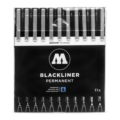 Набор линеров Molotow Blackliner 11 шт. Complete Set - фото 5406