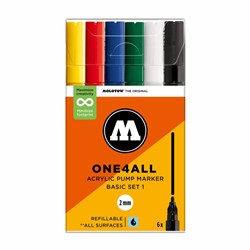 Набор маркеров Molotow One4all 127HS 2 мм. 6 шт. Basic Set 1 XVrAp-i5hac6gRtOJqqTA0 - фото 12590