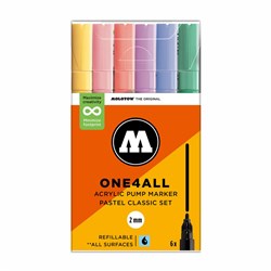 Набор маркеров Molotow One4all 127HS 2 мм. 6 шт. Pastel Classic Set kzziun6BhpvpH8e8vhzFd3 - фото 12595