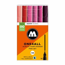 Набор маркеров Molotow One4all 127HS 2 мм. 6 шт. Pink Set 0ewXTMdDhWl2sdJ8GeQpu2 - фото 12597