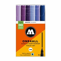 Набор маркеров Molotow One4all 127HS 2 мм. 6 шт. Violet Set UtGyhxDOipcbRX9s-VADG2 - фото 12599