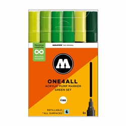 Набор маркеров Molotow One4all 227HS 4 мм. 6 шт. Green Set tt0Zavl6jA-9VBP5X9LUf1 - фото 12602