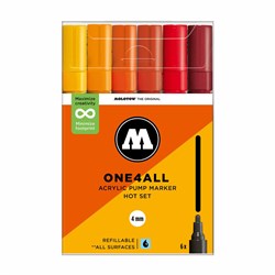 Набор маркеров Molotow One4all 227HS 4 мм. 6 шт. Hot Set 4VztttDVhMS3L5zwM91Xl3 - фото 12604