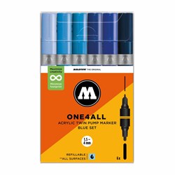 Набор маркеров Molotow One4all Twin 6 шт. Blue Set MTeKTPnTjyh5Q8QV9f22a2 - фото 12611