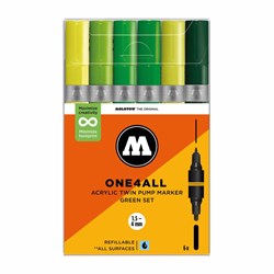 Набор маркеров Molotow One4all Twin 6 шт. Green Set T6XuqiaTiYjIboIU831Bu3 - фото 12612