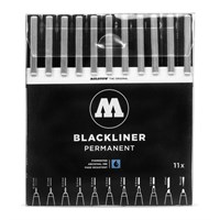 Набор линеров Molotow Blackliner 11 шт. Complete Set